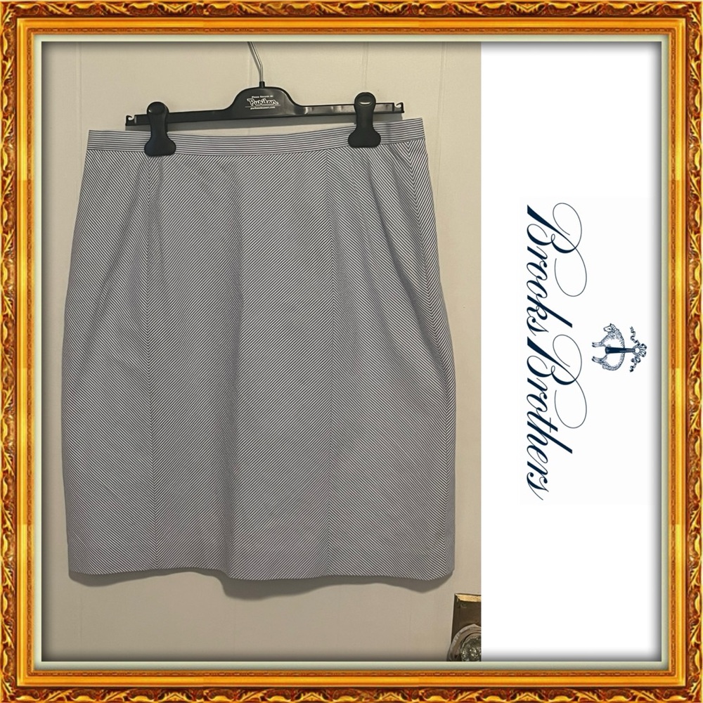 EUC | Brooks Brothers Seersucker A-Line Skirt!!